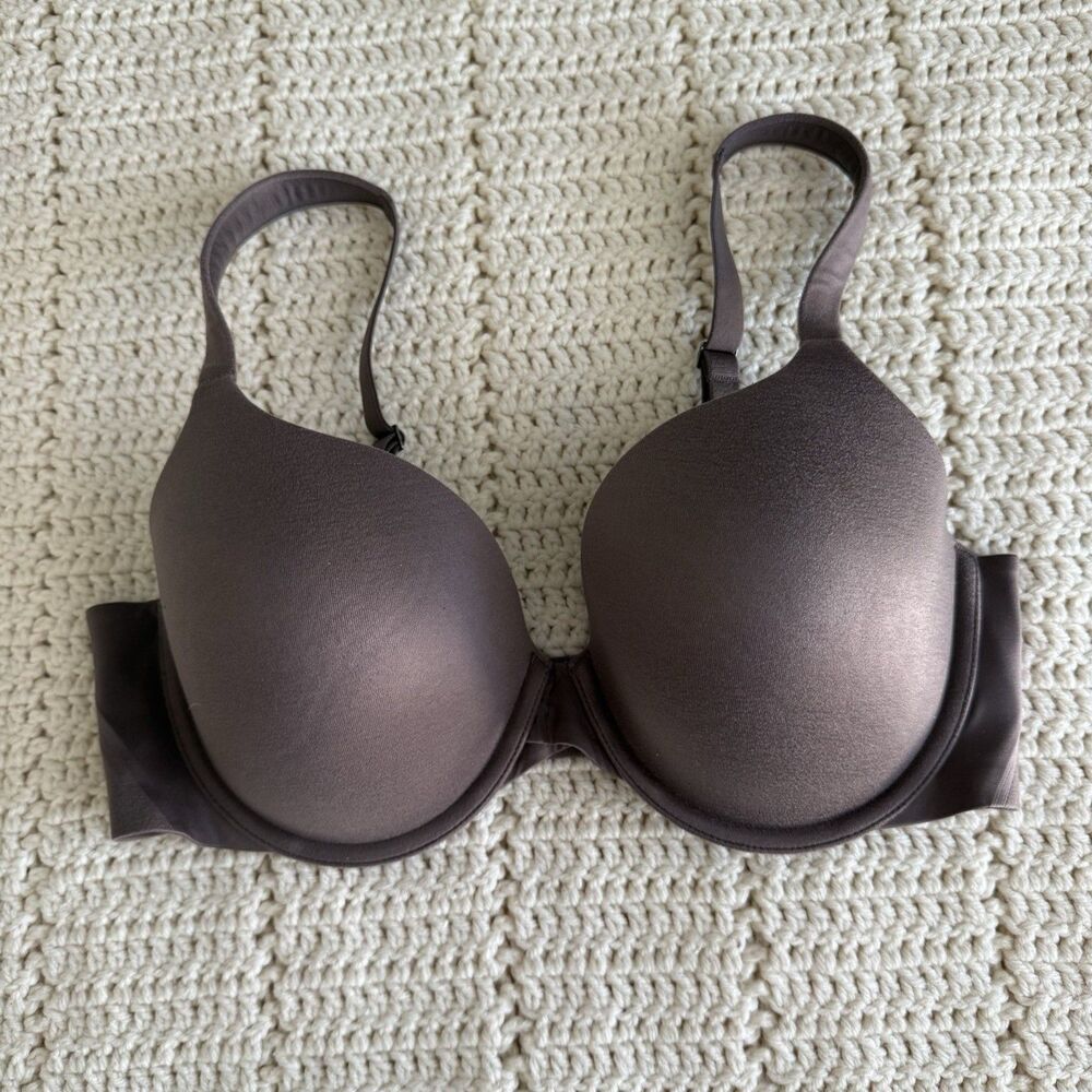 SPANX Pillow Cup Full Coverage Underwire Bra Size 34D In Umber Ash Purple Brown